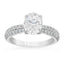 1.95 ctw Oval Lab Grown Diamond Pavé Engagement Ring in 14kt White Gold