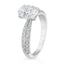 1.95 ctw Oval Lab Grown Diamond Pavé Engagement Ring in 14kt White Gold