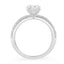 1.95 ctw Oval Lab Grown Diamond Pavé Engagement Ring in 14kt White Gold