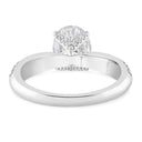 1.95 ctw Oval Lab Grown Diamond Pavé Engagement Ring in 14kt White Gold