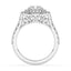 2.32 ctw Round Lab Grown Diamond Scalloped Halo Engagement Ring in 14kt White Gold