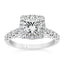 2.32 ctw Round Lab Grown Diamond Halo Engagement Ring in 14kt White Gold