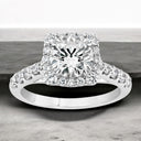 2.32 ctw Round Lab Grown Diamond Halo Engagement Ring in 14kt White Gold