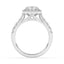 2.32 ctw Round Lab Grown Diamond Halo Engagement Ring in 14kt White Gold