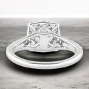 2.32 ctw Round Lab Grown Diamond Halo Engagement Ring in 14kt White Gold