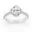 2.01 ctw Round Lab Grown Diamond Cathedral Halo Engagement Ring in 14kt White Gold