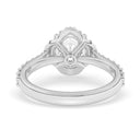 2.01 ctw Round Lab Grown Diamond Cathedral Halo Engagement Ring in 14kt White Gold