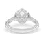 2.01 ctw Round Lab Grown Diamond Cathedral Halo Engagement Ring in 14kt White Gold