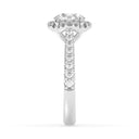 2.01 ctw Round Lab Grown Diamond Cathedral Halo Engagement Ring in 14kt White Gold