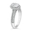 1.94 ctw Oval Lab Grown Diamond Double Row Halo Engagement Ring in 14kt White Gold