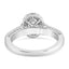 1.94 ctw Oval Lab Grown Diamond Double Row Halo Engagement Ring in 14kt White Gold