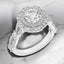 2.60 ctw Round Lab Grown Diamond Double Halo Engagement Ring in 14kt White Gold