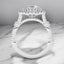 2.60 ctw Round Lab Grown Diamond Double Halo Engagement Ring in 14kt White Gold