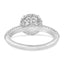 2.76 ctw Round Lab Grown Diamond Pavé Halo Engagement Ring in 14kt White Gold