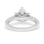 3.02 ctw Pear Shaped Lab Grown Diamond Cathedral Engagement Ring in 14kt White Gold