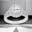 2.62 ctw Round Lab Grown Diamond Halo Engagement Ring in 14kt White Gold