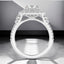 2.62 ctw Round Lab Grown Diamond Halo Engagement Ring in 14kt White Gold