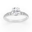 1.83 ctw Round Lab Grown Diamond Bead Prong Set Engagement Ring in 14kt White Gold