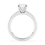 1.83 ctw Round Lab Grown Diamond Bead Prong Set Engagement Ring in 14kt White Gold