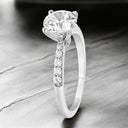 1.71 ctw Round Lab Grown Diamond Prong-Set Engagement Ring in 14kt White Gold