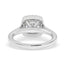 2.05 ctw Round Lab Grown Diamond Cushion Halo Engagement Ring in 14kt White Gold