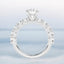 2.51 ctw Round Brilliant Cut Shared Prong Engagement Ring in 14kt White Gold