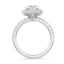 1.95 ctw Round Lab Grown Diamond Double Halo Engagement Ring in 14kt White Gold