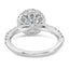 1.95 ctw Round Lab Grown Diamond Double Halo Engagement Ring in 14kt White Gold