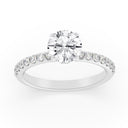 1.94 ctw Round Lab Grown Diamond Prong Set Engagement Ring in 14kt White Gold