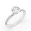 1.94 ctw Round Lab Grown Diamond Prong Set Engagement Ring in 14kt White Gold