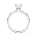 1.94 ctw Round Lab Grown Diamond Prong Set Engagement Ring in 14kt White Gold
