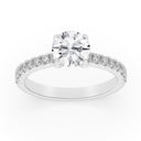 2.02 ctw Round Lab Grown Diamond Classic Prong Set Engagement Ring in 14kt White Gold