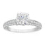 2.01 ctw Round Lab Grown Diamond Three-Side Pavé Engagement Ring in 14kt White Gold