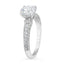 2.01 ctw Round Lab Grown Diamond Three-Side Pavé Engagement Ring in 14kt White Gold