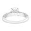 2.01 ctw Round Lab Grown Diamond Three-Side Pavé Engagement Ring in 14kt White Gold