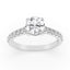 2.02 ctw Round Lab Grown Diamond Cathedral Engagement Ring in 14kt White Gold