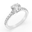 2.02 ctw Round Lab Grown Diamond Cathedral Engagement Ring in 14kt White Gold