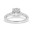 2.02 ctw Round Lab Grown Diamond Cathedral Engagement Ring in 14kt White Gold