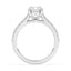 2.02 ctw Round Lab Grown Diamond Cathedral Engagement Ring in 14kt White Gold