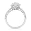 2.37 ctw Round Lab Grown Diamond Shared Prong Halo Engagement Ring in 14kt White Gold