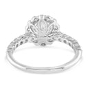 2.37 ctw Round Lab Grown Diamond Shared Prong Halo Engagement Ring in 14kt White Gold