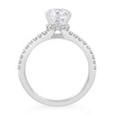 2.04 ctw Round Lab Grown Diamond Split Shank Engagement Ring in 14kt White Gold