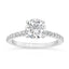 1.84 ctw Round Lab Grown Diamond Cathedral Style Engagement Ring in 14kt White Gold