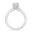 1.84 ctw Round Lab Grown Diamond Cathedral Style Engagement Ring in 14kt White Gold