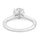 1.84 ctw Round Lab Grown Diamond Cathedral Style Engagement Ring in 14kt White Gold