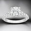 2.88 ctw Round Lab Grown Diamond Shared Prong Engagement Ring in 14kt White Gold