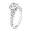 2.88 ctw Round Lab Grown Diamond Shared Prong Engagement Ring in 14kt White Gold