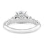 2.88 ctw Round Lab Grown Diamond Shared Prong Engagement Ring in 14kt White Gold