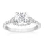 2.95 ctw Cushion Cut Lab Grown Diamond Engagement Ring in 14kt White Gold