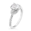 2.95 ctw Cushion Cut Lab Grown Diamond Engagement Ring in 14kt White Gold